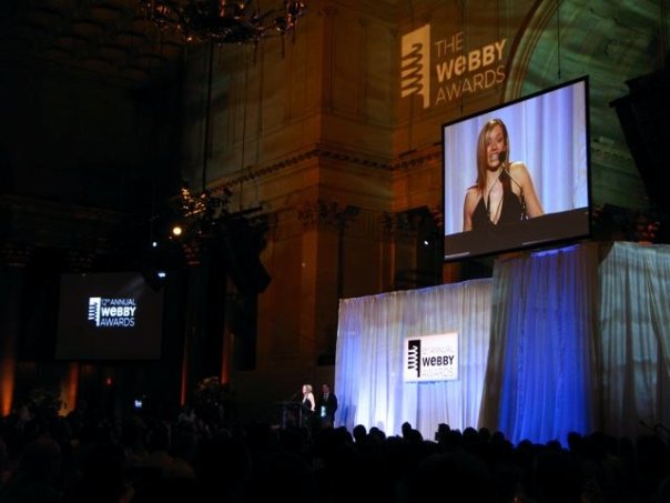 Tammy accepting Webby...