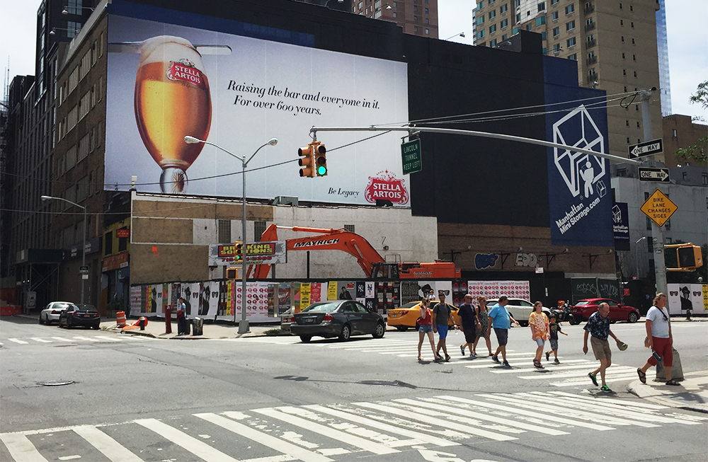 Wonnacott's shots of Stella Artois on the streets...