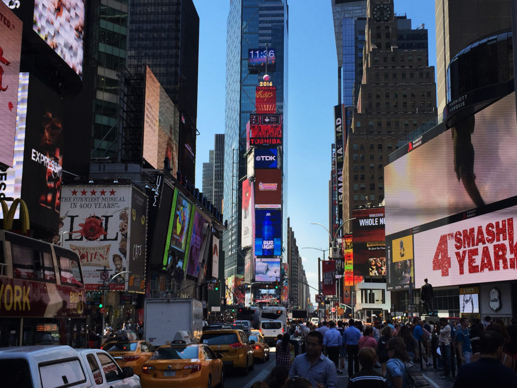 Bud Light billboard at the South end of Times Square...